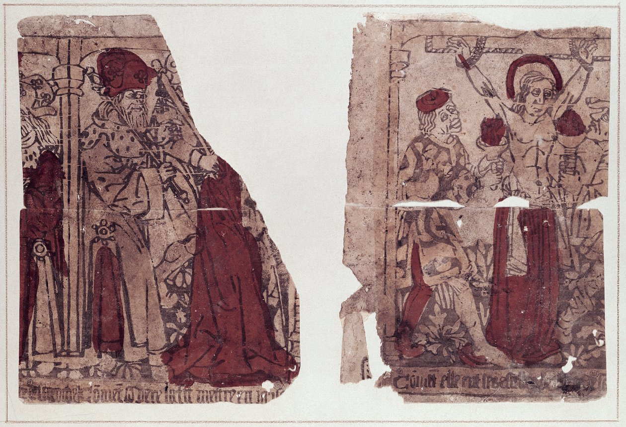 Zwei Szenen des Martyriums der hl. Regina (gest. ca. 286) von French School