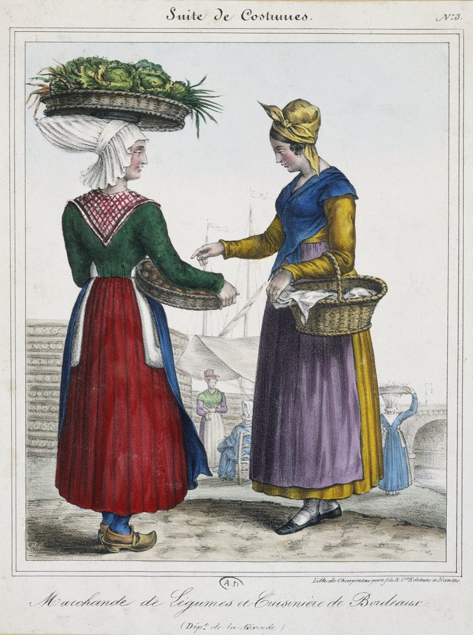 Gemüsehändler und Koch von Bordeaux von French School