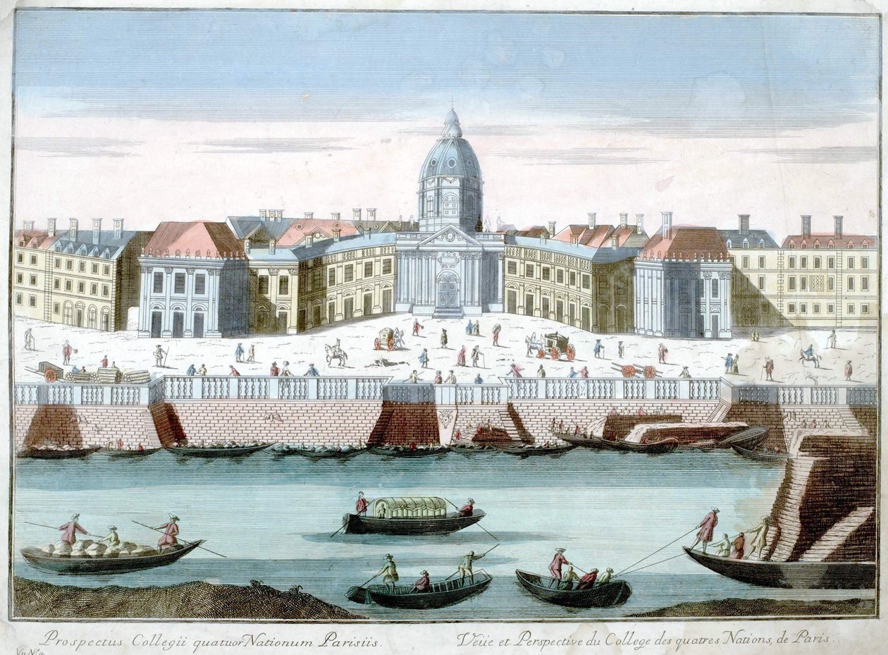 Ansicht und Perspektive des Collège des Quatre Nations de Paris, optische Ansicht von French School