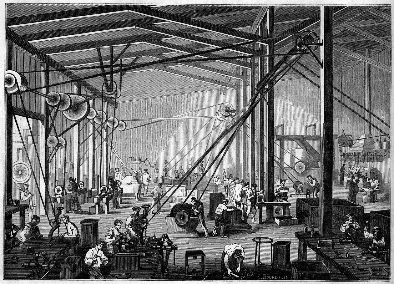 Ansicht des Gewölbeladens von Herrn Motheau von French School