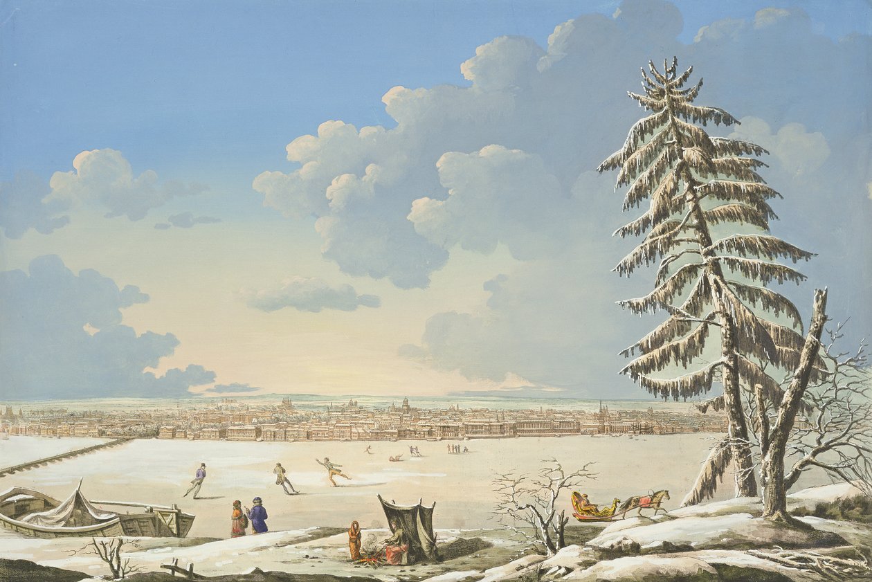 Ansicht von St. Petersburg, veröffentlicht in Paris ca. 1850 von French School