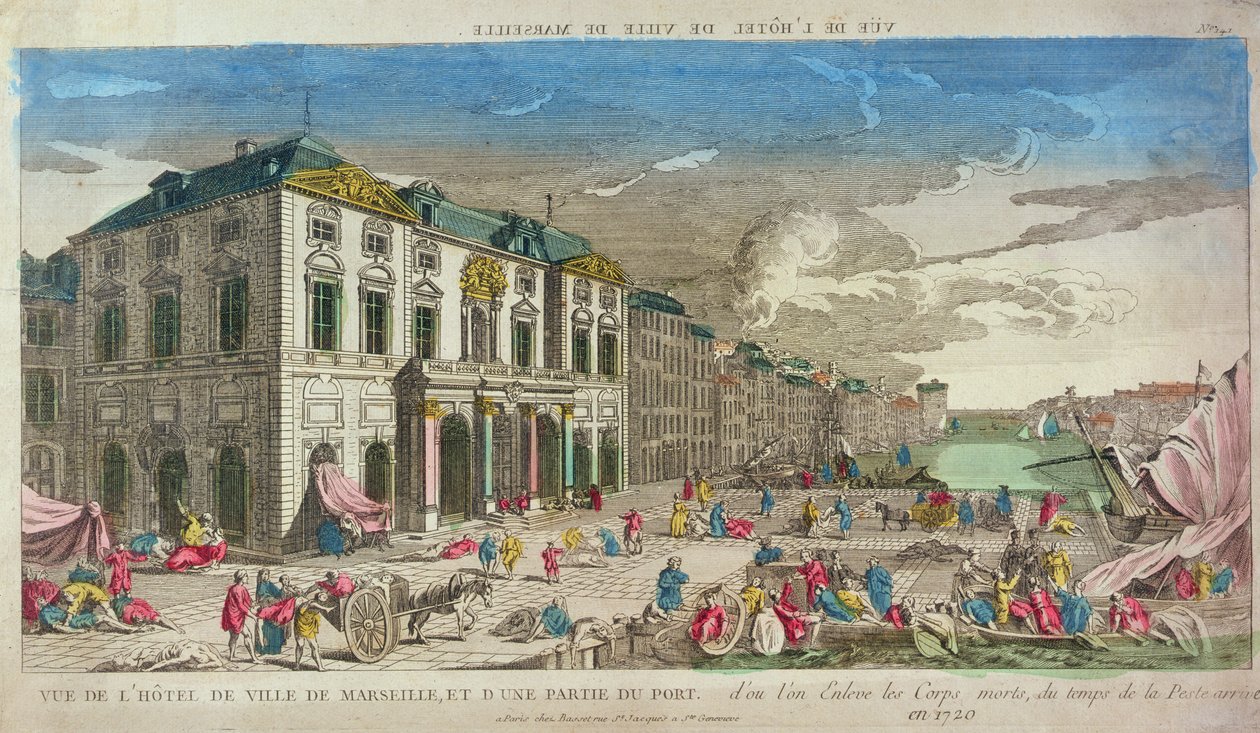 Ansicht des Hôtel de Ville, Marseille, 1720 von French School