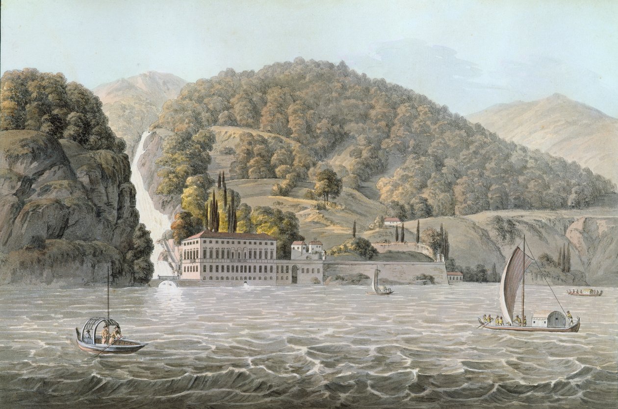Villa Pliniana, Comer See, 1803 von French School