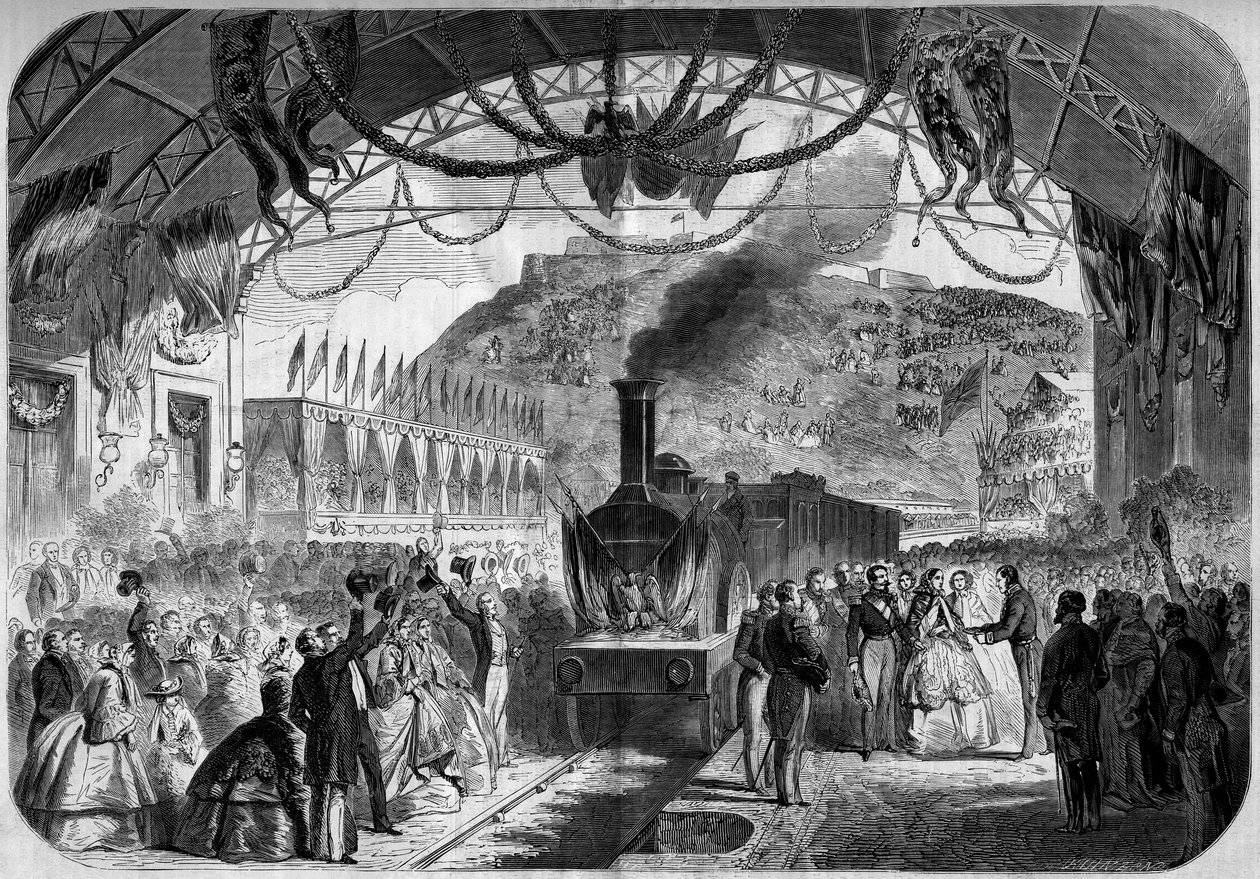 Besuch von Napoleon III. (1808-1873) und der Kaiserin Eugénie (1826-1920) in Cherbourg (Manche, 50) von French School
