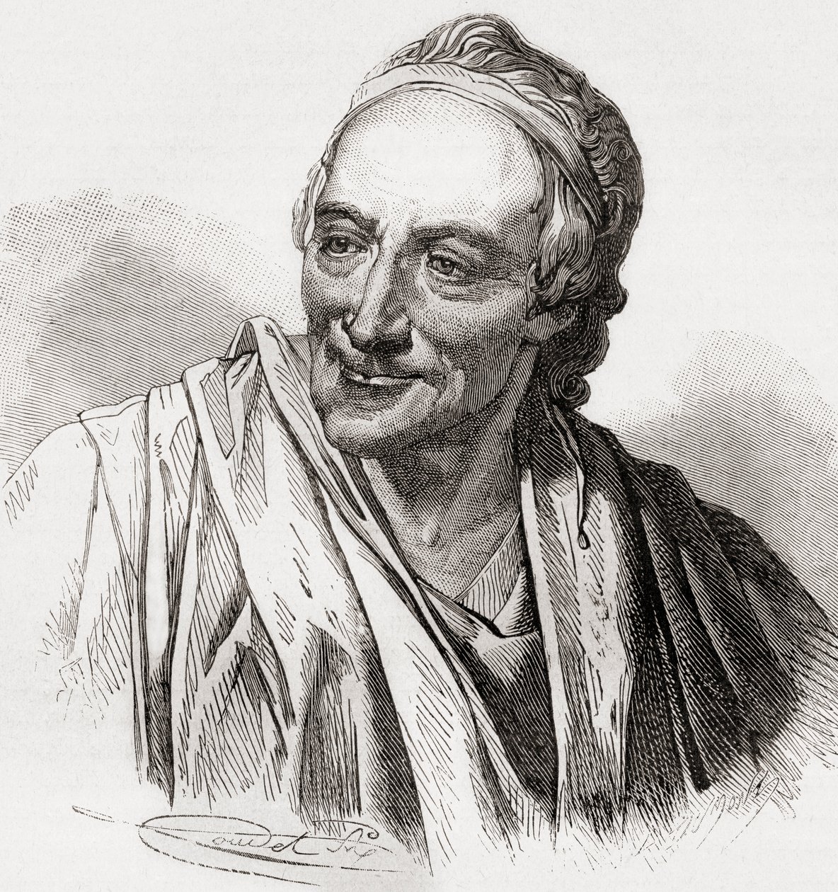 Voltaire, aus Histoire de France, veröffentlicht ca. 1880 von French School