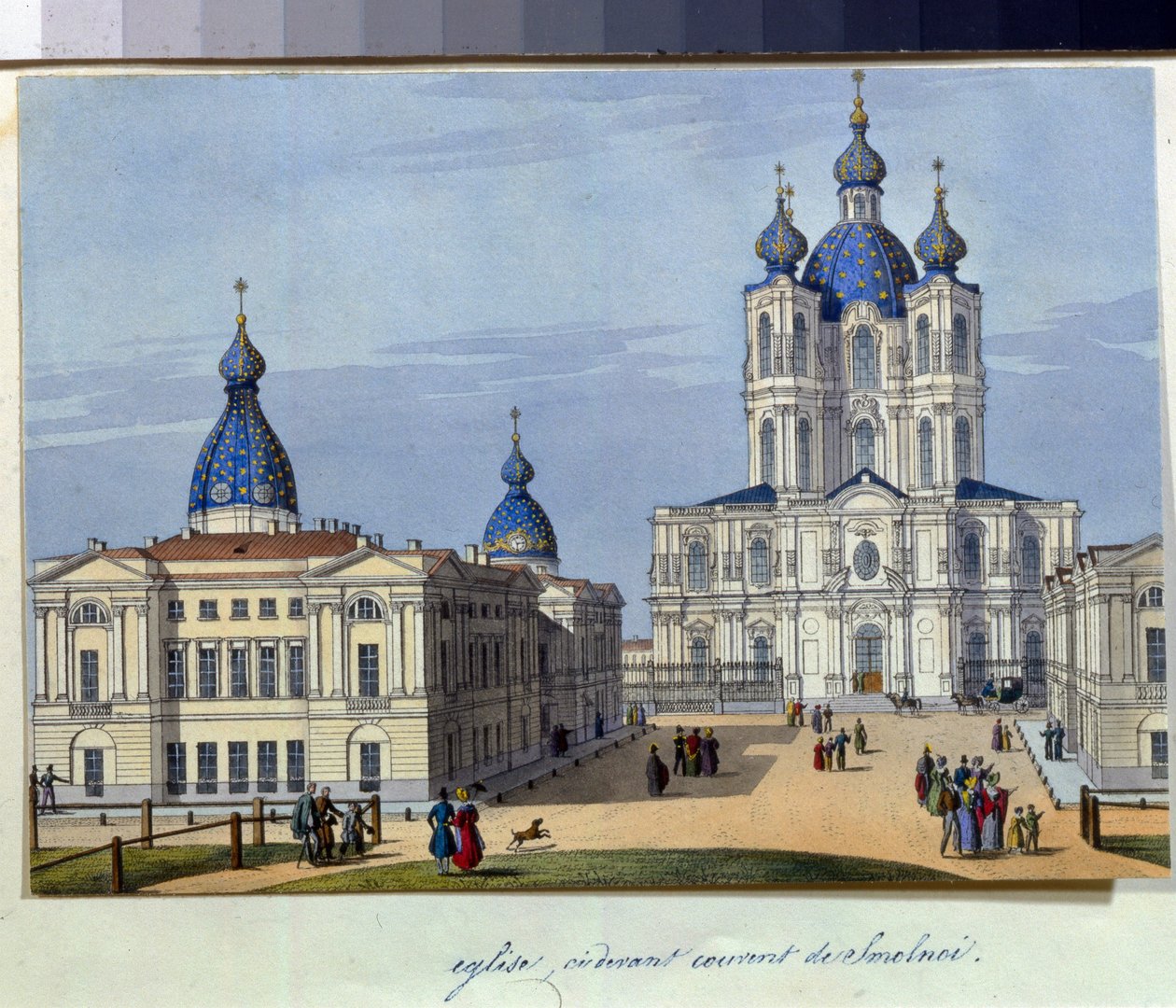 Ansicht der Smolny-Kathedrale in Sankt Petersburg von French School