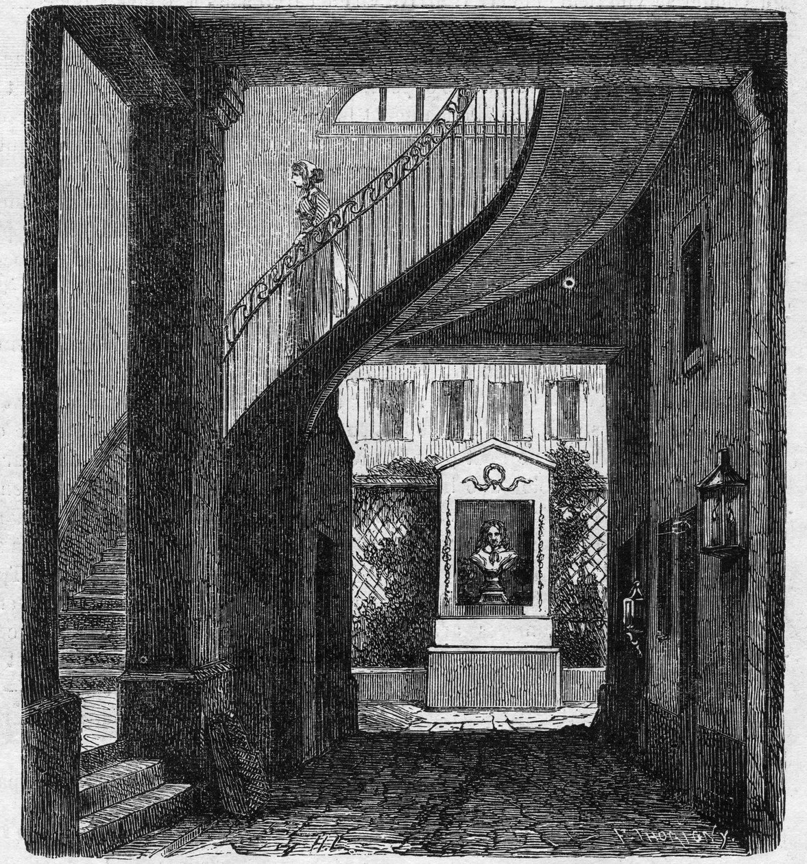 Ansicht des Eingangsfoyers des Hauses in der Rue d
