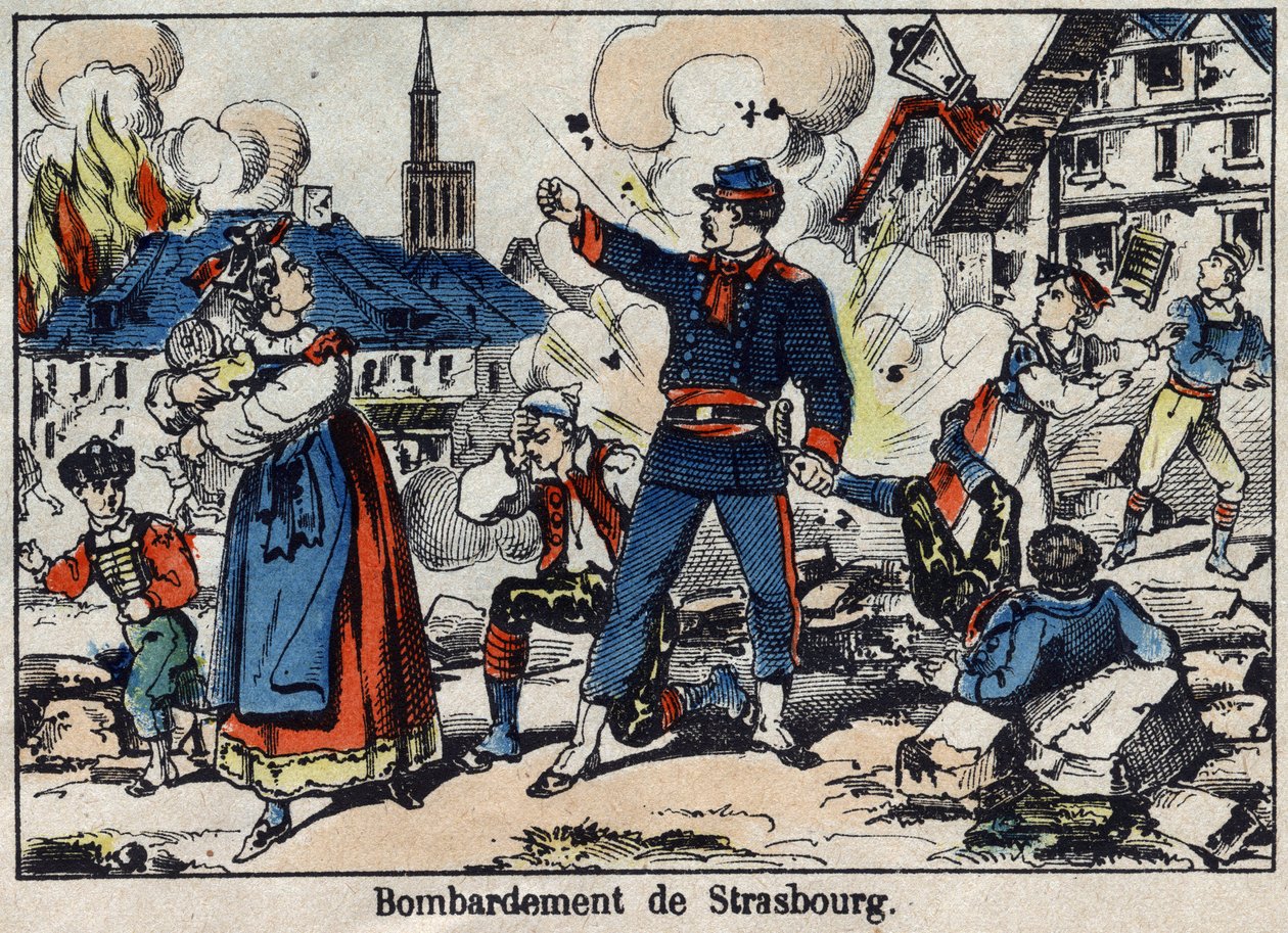 Krieg von 1870 zwischen Frankreich und Preußen: Belagerung und Bombardierung von Straßburg von French School
