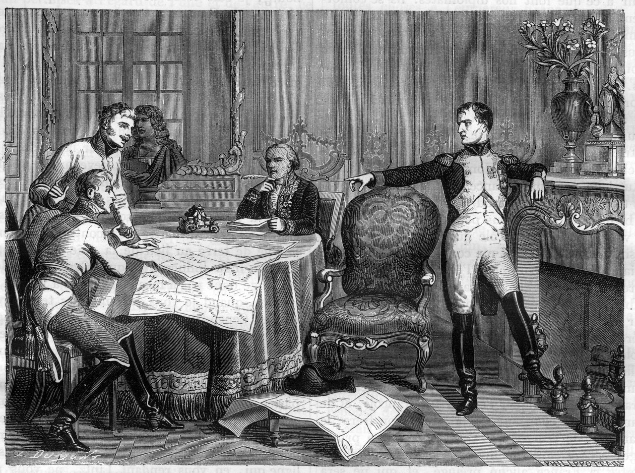 Krieg der Fünften Koalition 1809 - Vertrag von Schönbrunn, 14. Oktober von French School
