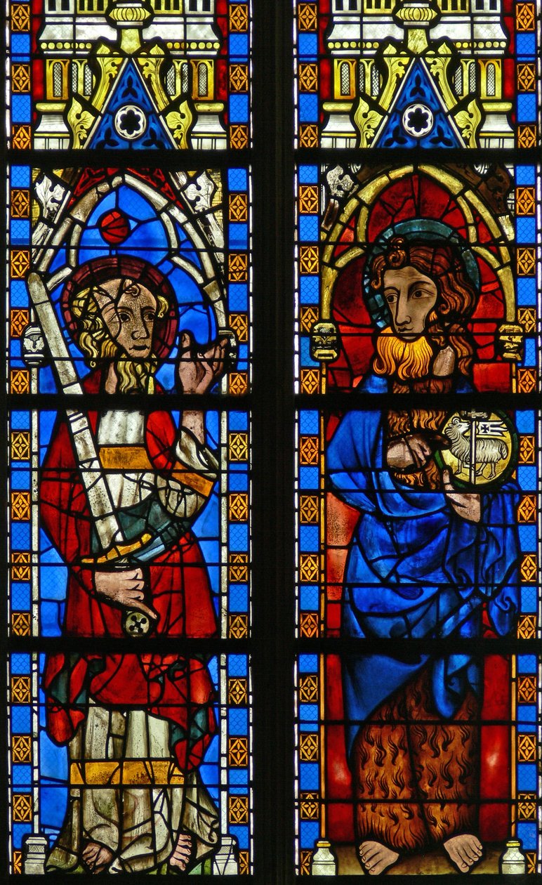 Fenster Narthex S, St. Johannes der Täufer und St. Paulus von French School