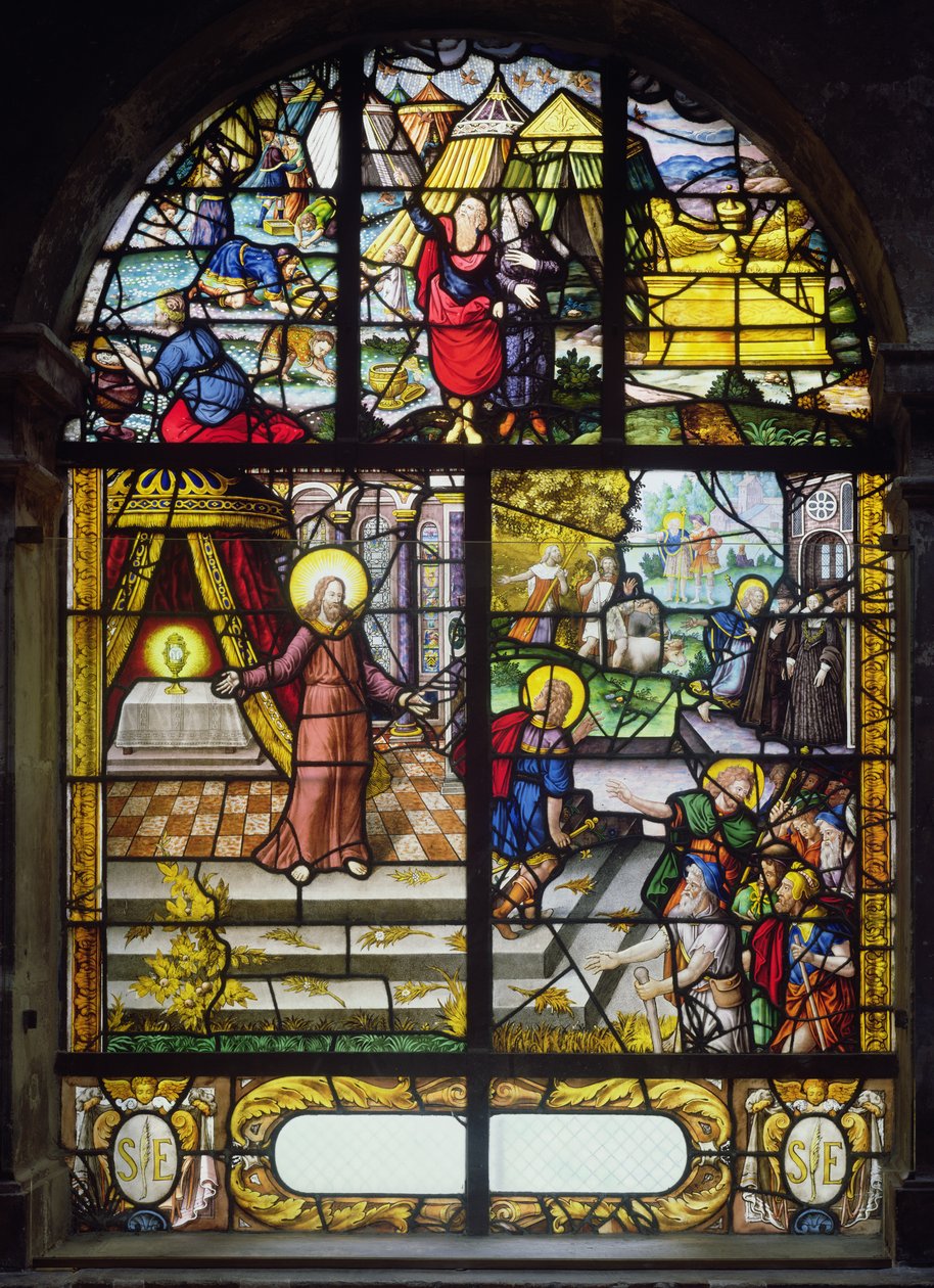 Fenster mit der Sammlung des Manna, 1612-22 von French School