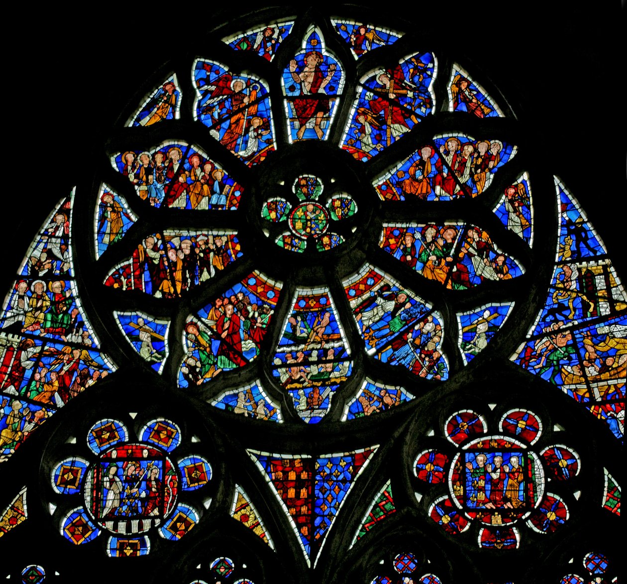 Fenster Nr. 3, Darstellung des Jüngsten Gerichts von French School