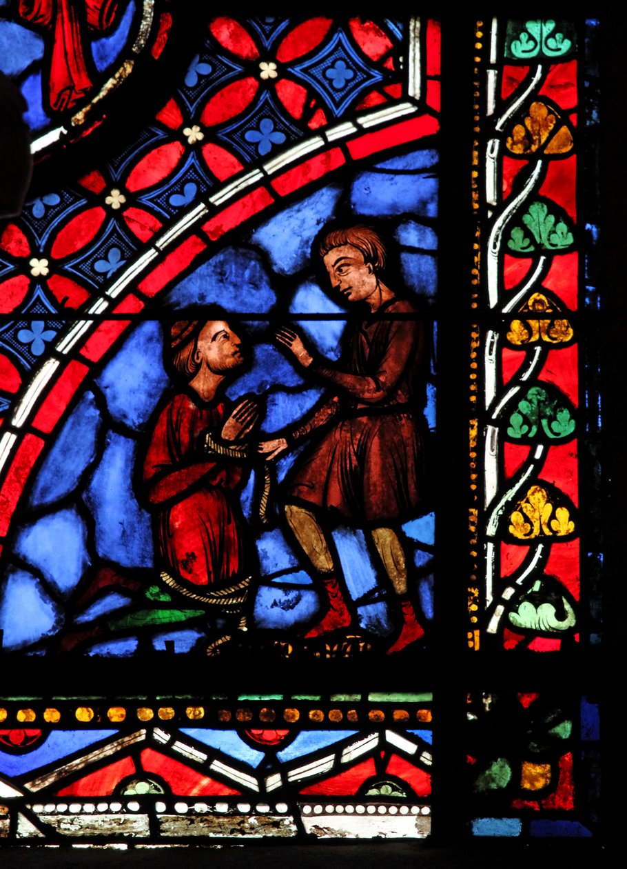 Fenster w05, Darstellung des Magiers Hermogenes und Philetus von French School