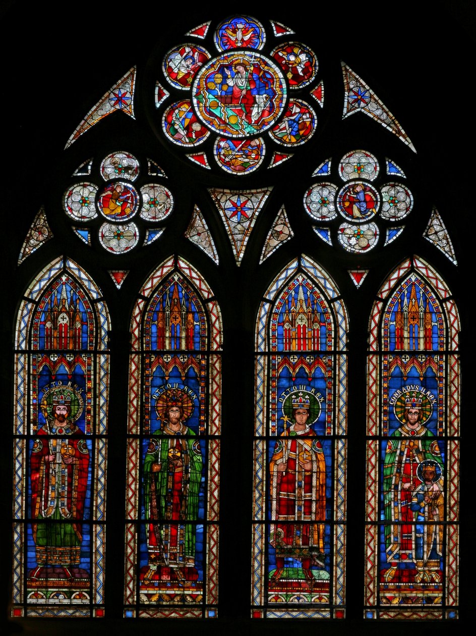 Heilige Römische Kaiser: Otto I., II., III., Konrad und ein Sohn von French School