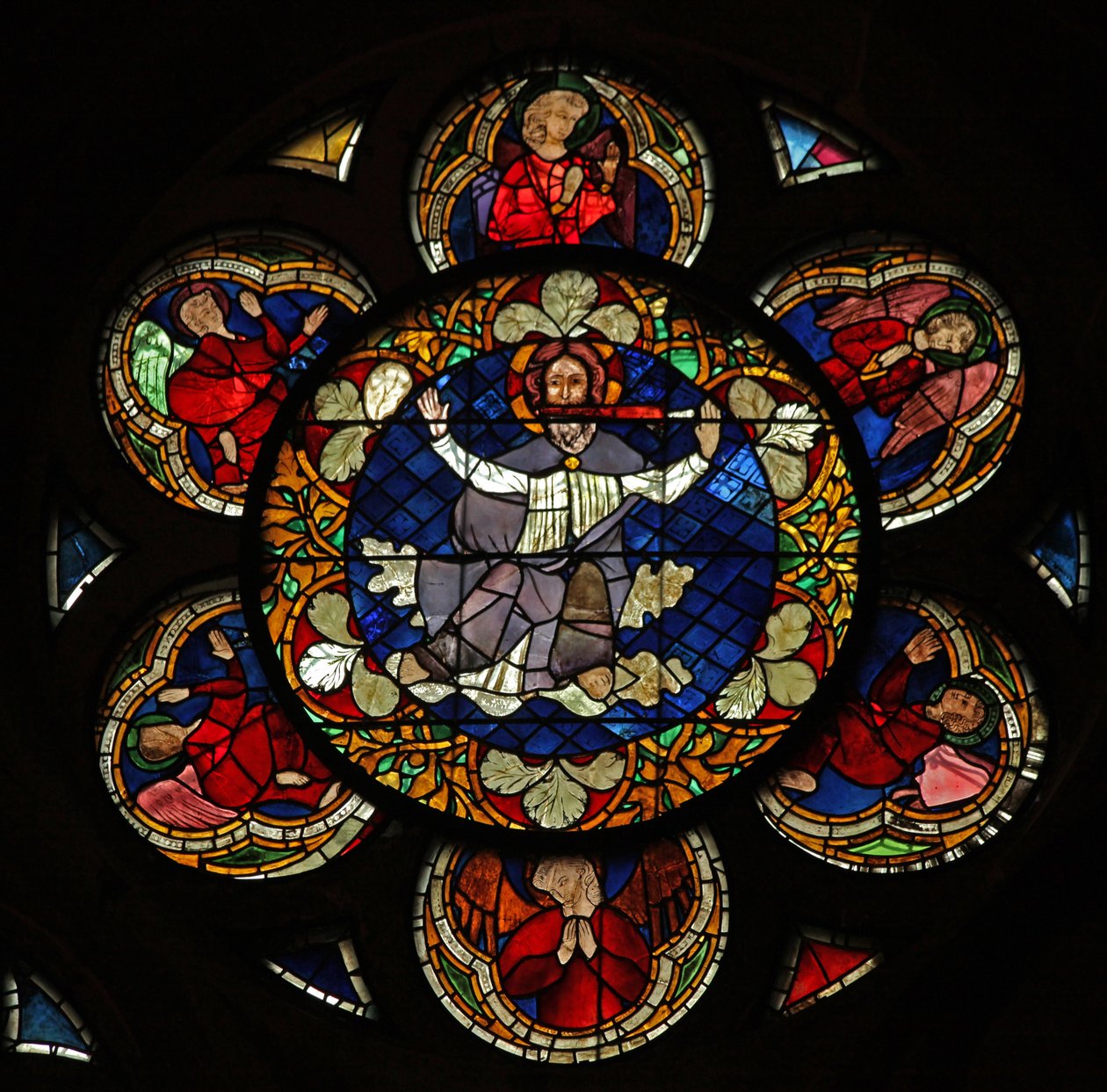 Fenster w16, Christus des Jüngsten Gerichts darstellend von French School