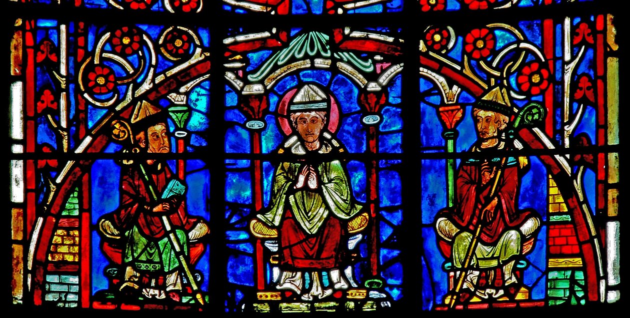 Fenster w19 Darstellung des Heiligen Nikolaus wird Bischof von Myra von French School