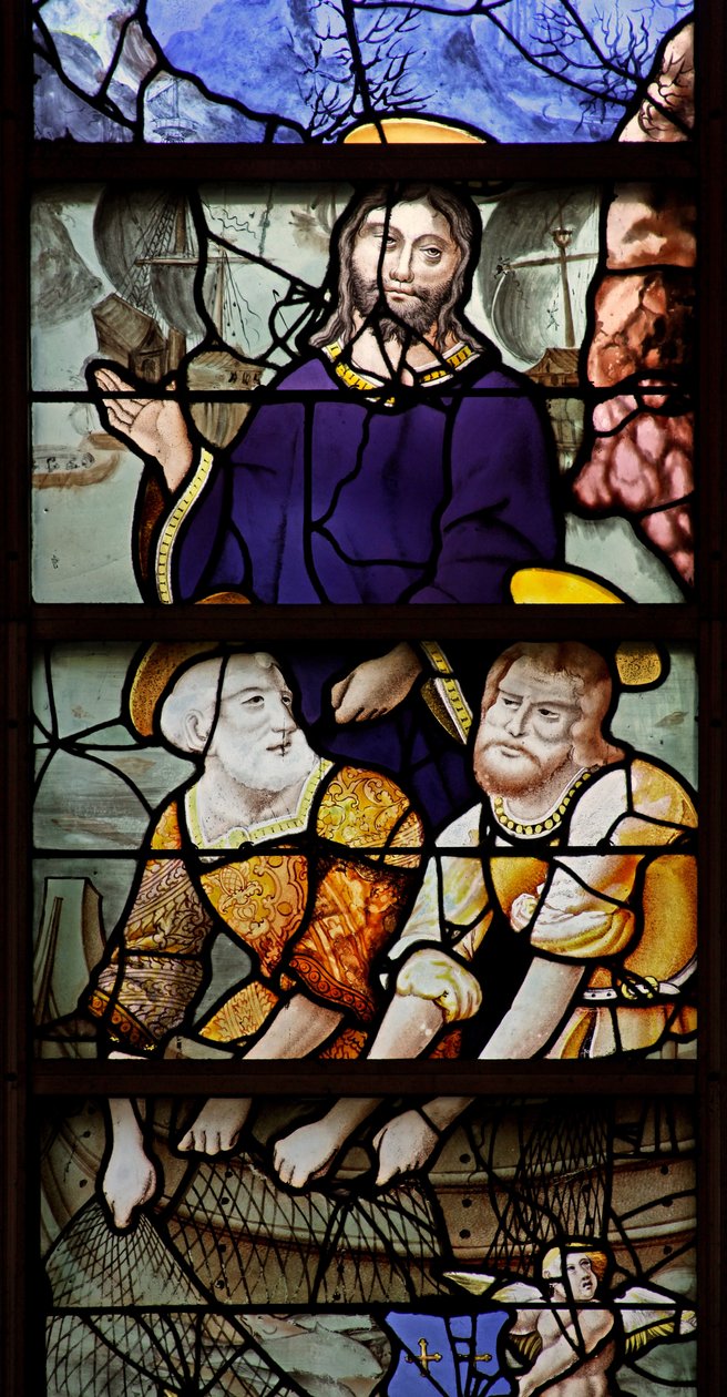 Fenster w1 mit Darstellung des Heiligen Petrus und des wunderbaren ...
