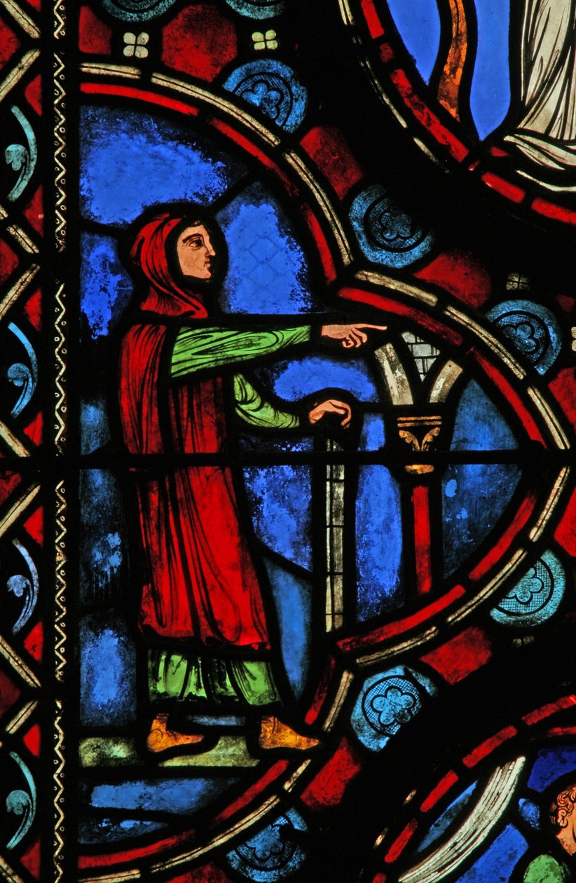 Fenster w1 mit einer Szene aus dem Leben des St. Martin von French School