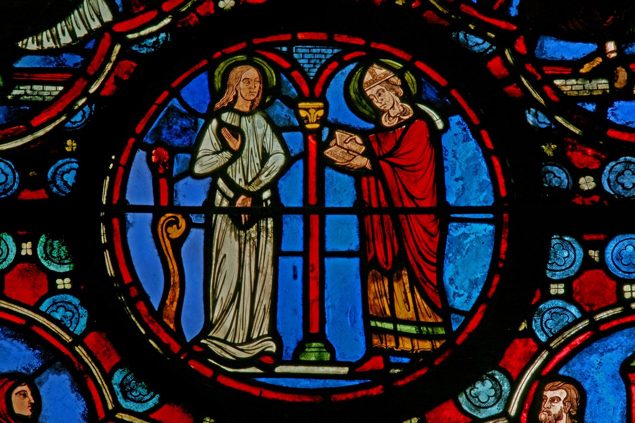 Fenster w1 mit einer Szene aus dem Leben des St. Martin von French School