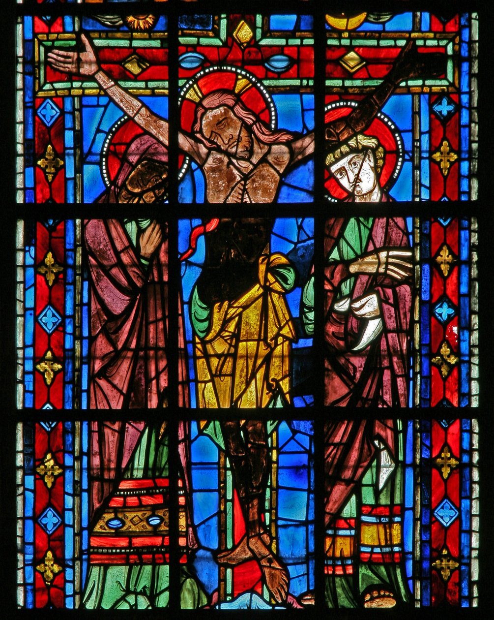 Fenster w200, Kreuzigung von French School