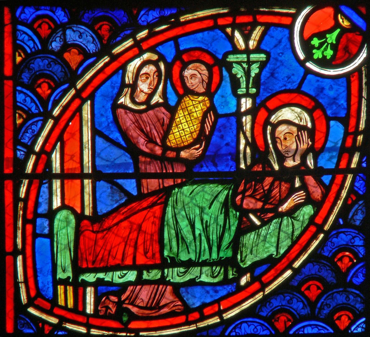 Fenster w20 Darstellung der Geburt des Heiligen Johannes des Täufers von French School