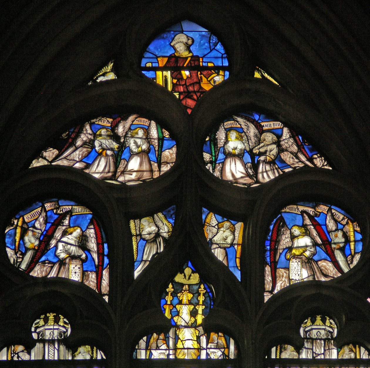 Fenster w210, St. Jakob und Engel von French School