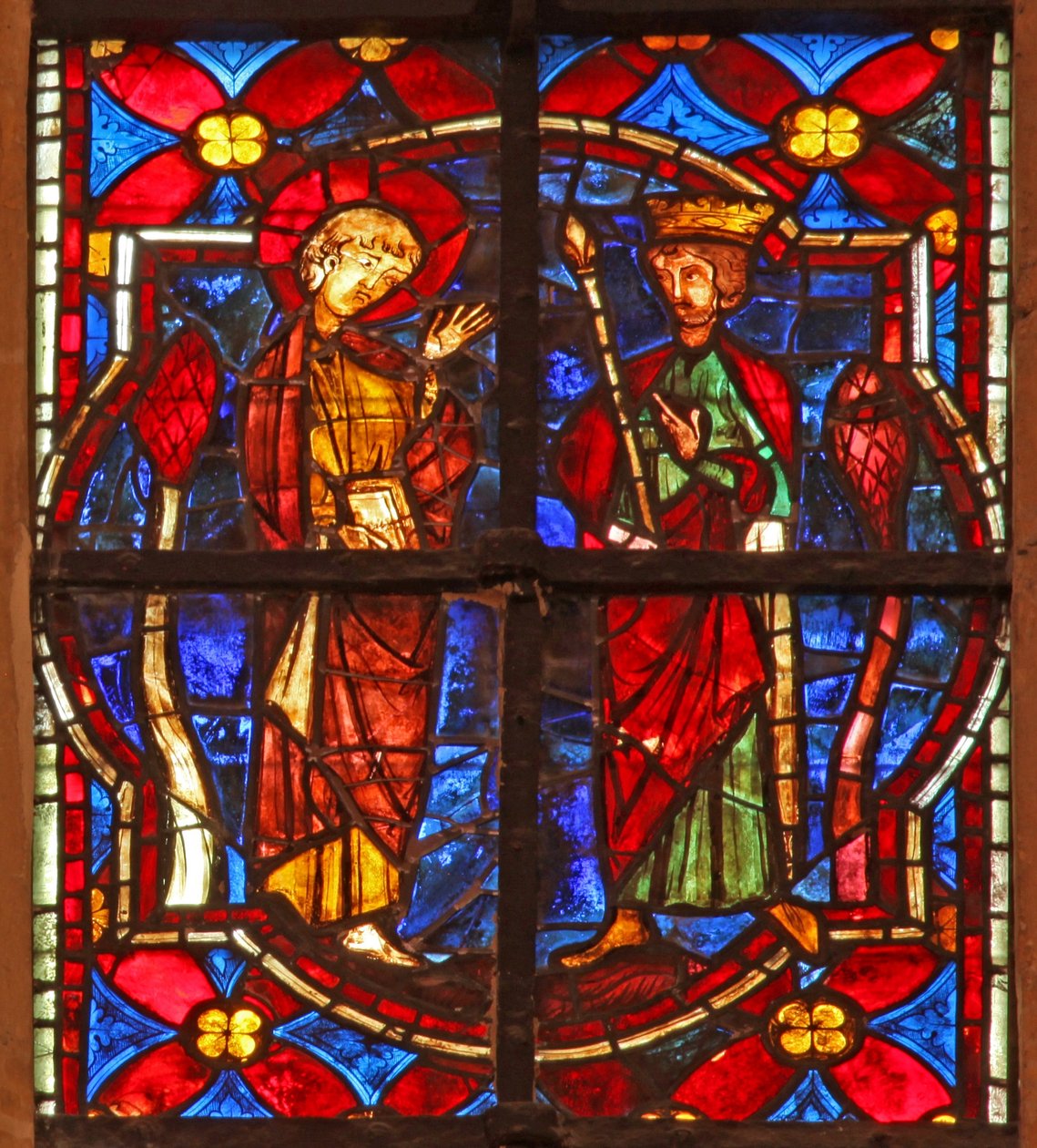 Fenster w212, Darstellung von Johannes dem Täufer vor Herodes von French School