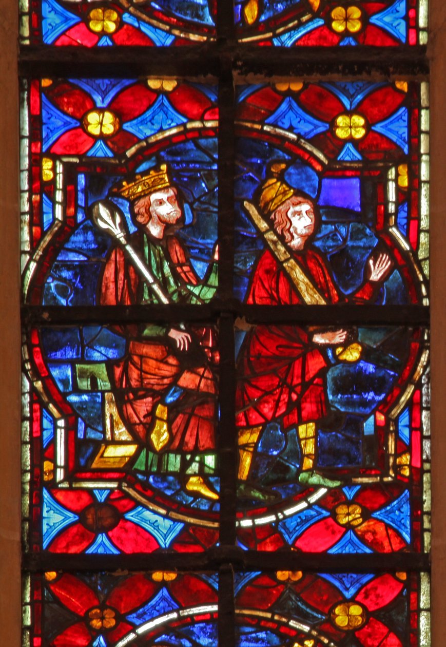 Fenster w212, Darstellung eines Königs und eines Soldaten von French School