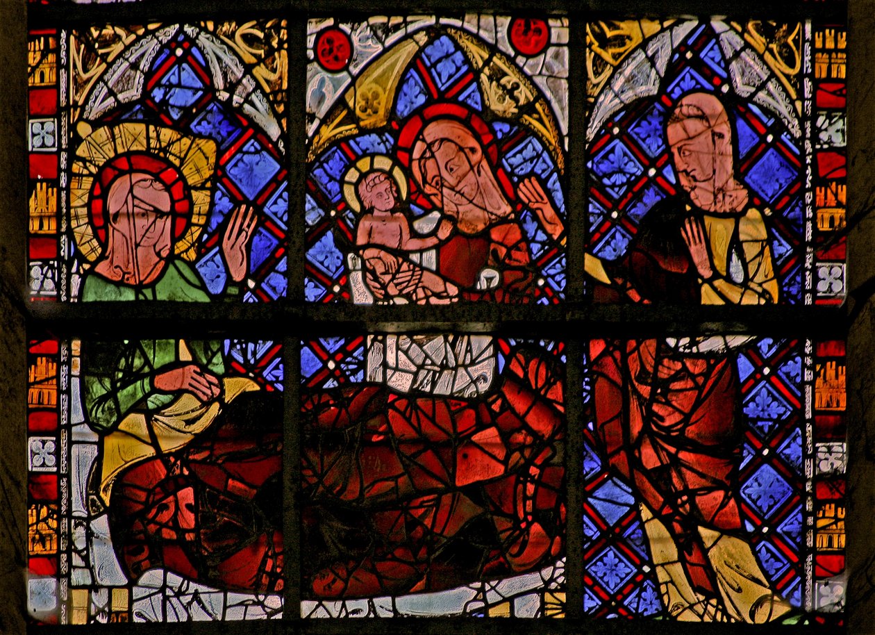 Fenster w225 mit der Geburt des Heiligen Johannes des Täufers von French School