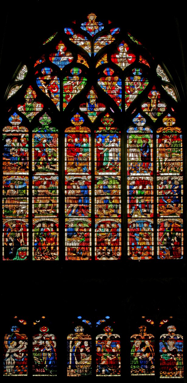 Fenster w232 zeigt Szenen aus der Geschichte vom verlorenen Sohn von French School