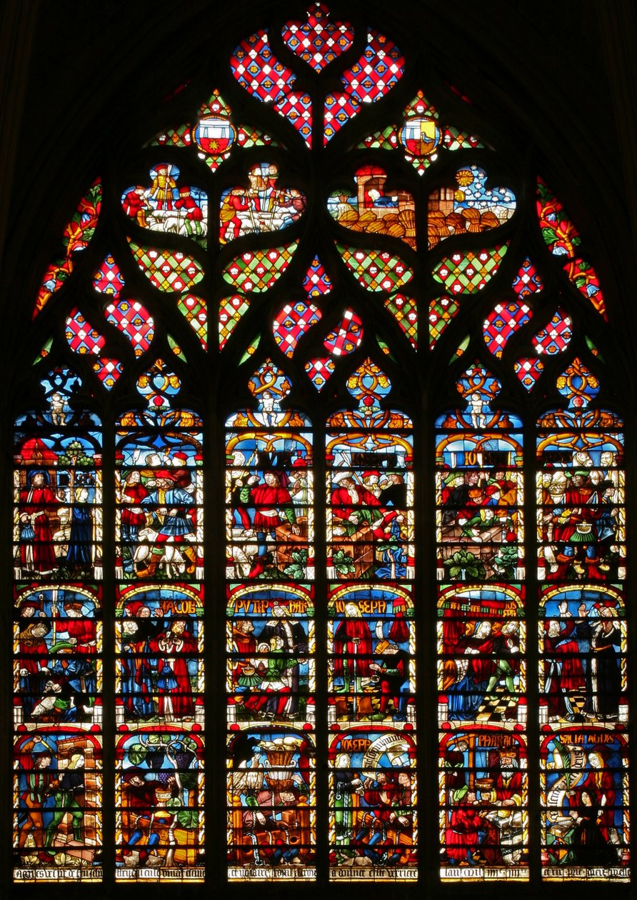Fenster w234 zeigt die Geschichte von Josef von French School