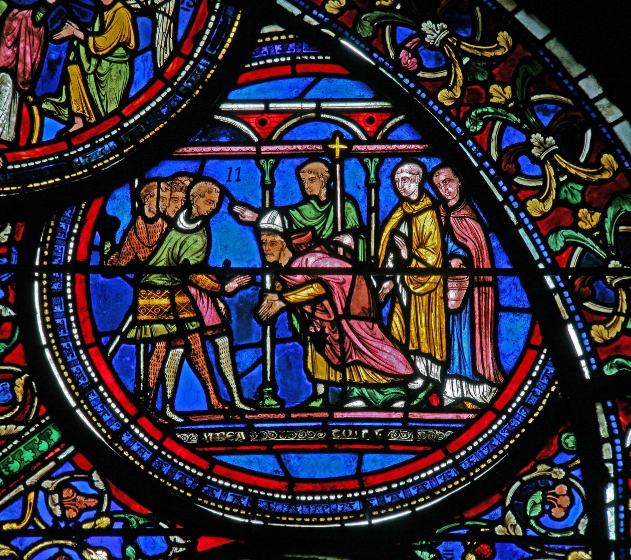 Fenster w23, Darstellung des Mordes an Heiligen Thomas Becket von French School