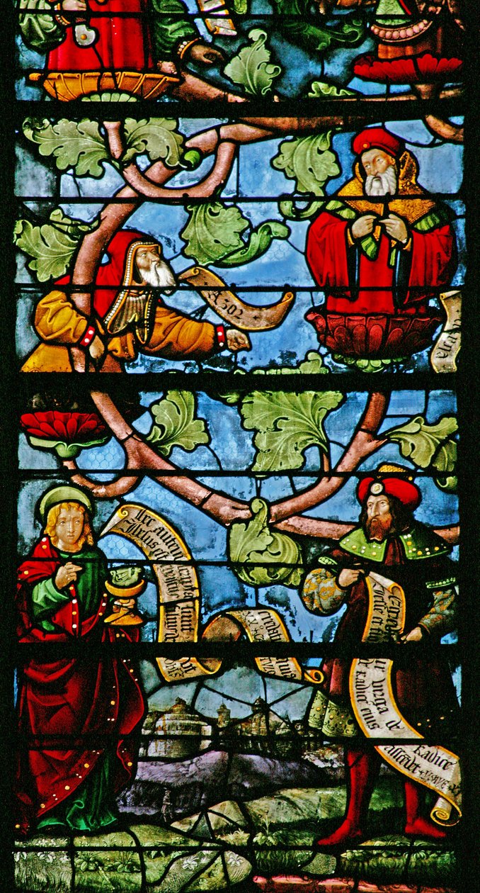 Fenster w2, Darstellung der Propheten am Jessebaum von French School