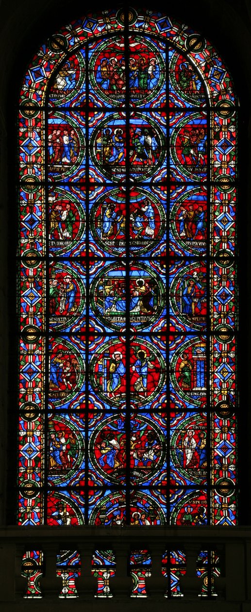 Fenster Nr. 2, Darstellung von Szenen aus dem Leben von St. Petrus