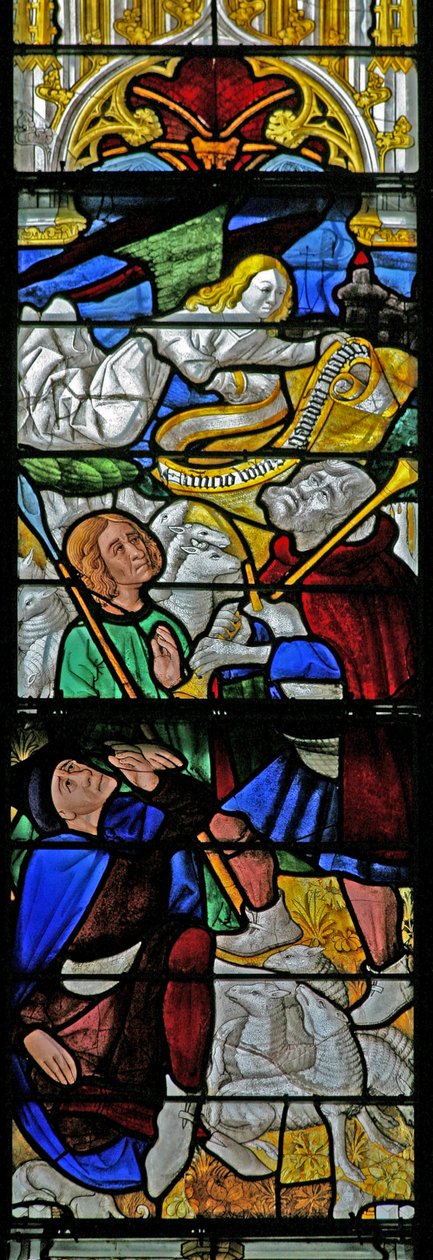 Fenster w2, Verkündigung an die Hirten von French School