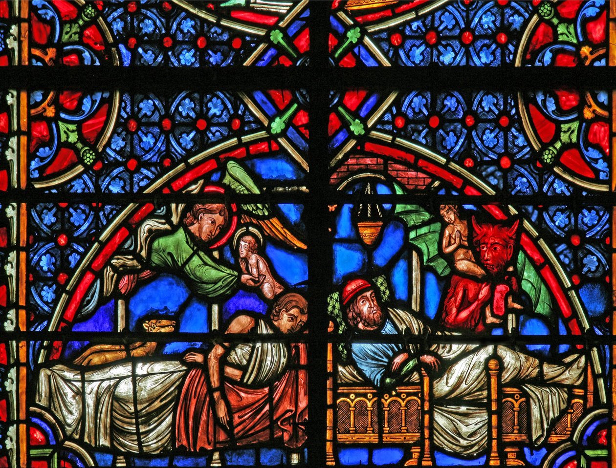 Das Gleichnis von Dives und Lazarus - ihr Tod von French School