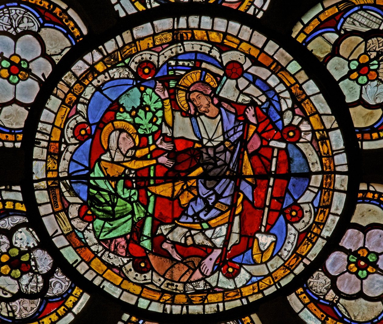 Fenster w7 mit einer Auferstehungsszene: Noli Me Tangere von French School