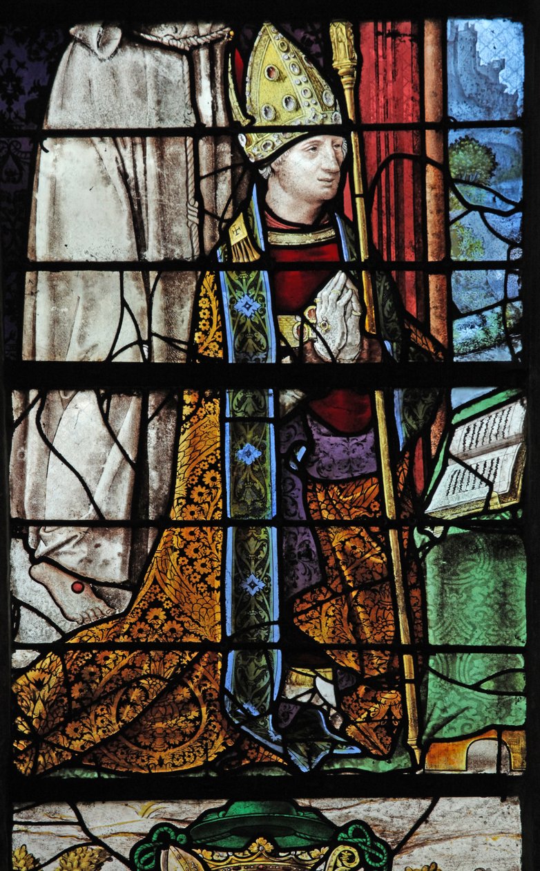 Fenster w9 mit dem heiligen Franziskus und einem Stifter von French School