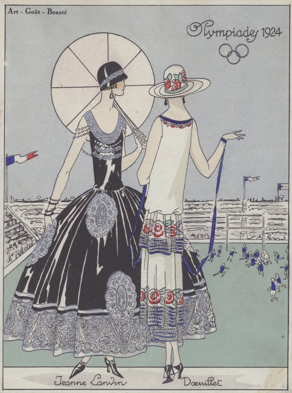 Damenmode bei den Olympischen Spielen 1924 von den Designern Jeanne Lanvin und Georges Doeuillet von French School