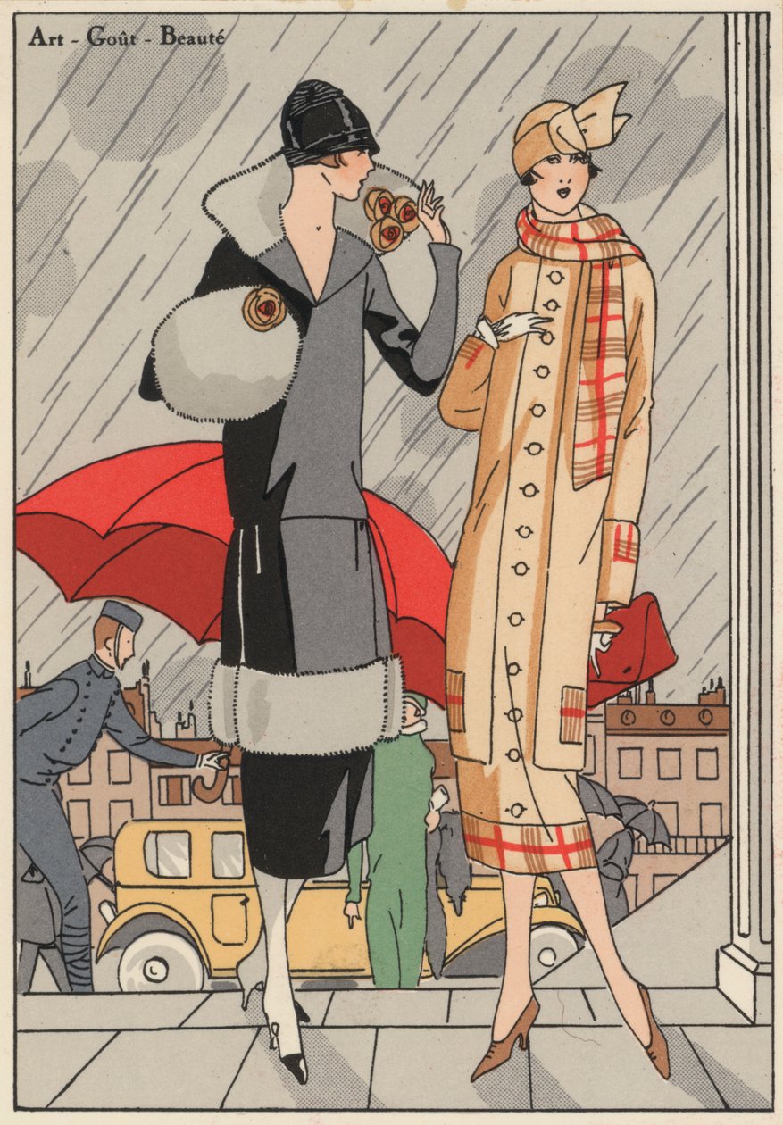 Damenmode der 1920er Jahre von den Designern Premet und Gustave Beer von French School
