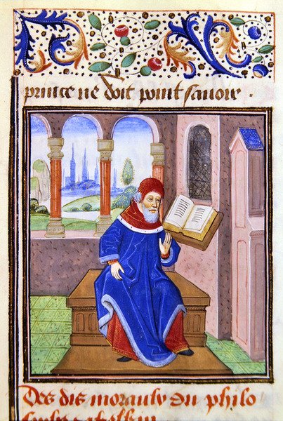 Zaqaquin, aus Histoire des Philosophes, spätes 15. Jahrhundert von French School