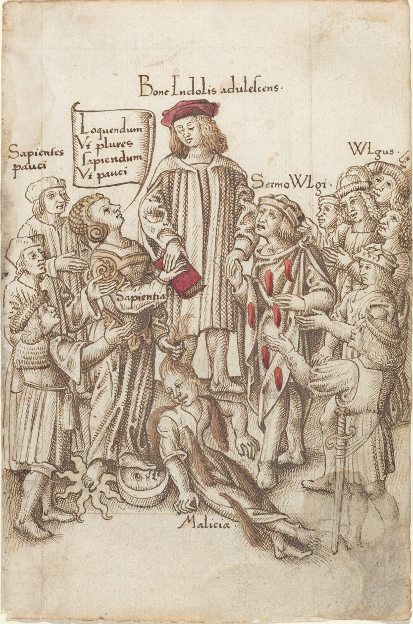 „Nicht außerhalb der öffentlichen Straße gehen“ [fol. 35 recto] von French early 16th Century