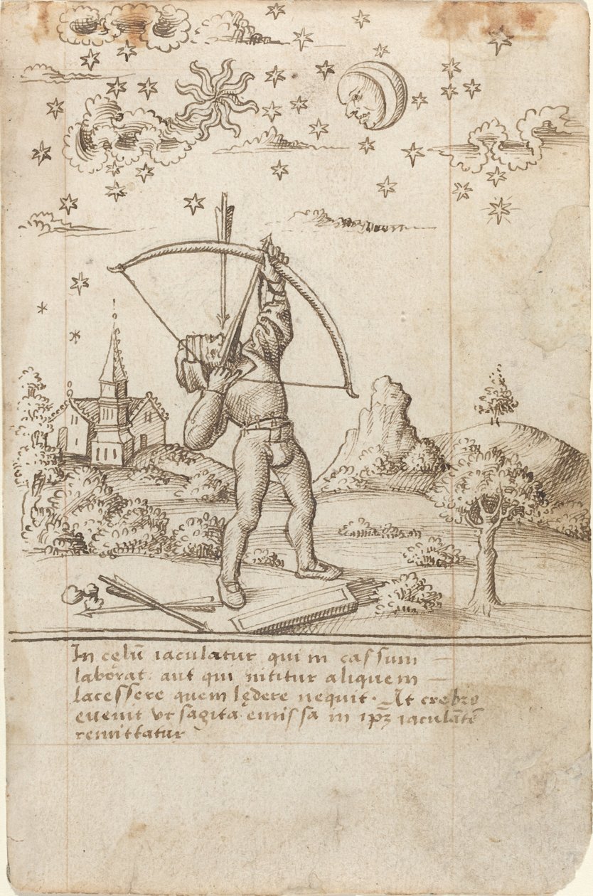 "Du schießt auf den Himmel" [fol. 9 recto] von French early 16th Century