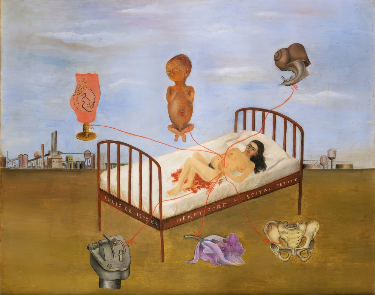 Hospital Henry Ford oder Das fliegende Bett von Frida Kahlo