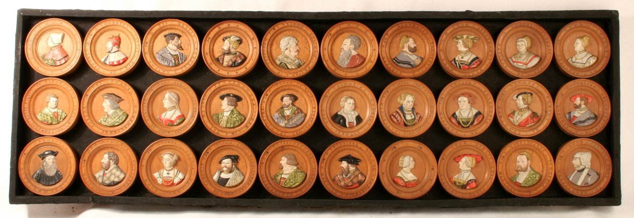 Eine Sammlung von dreißig Zeichnern als Porträtmedaillons von Friedrich (after) Hagenauer