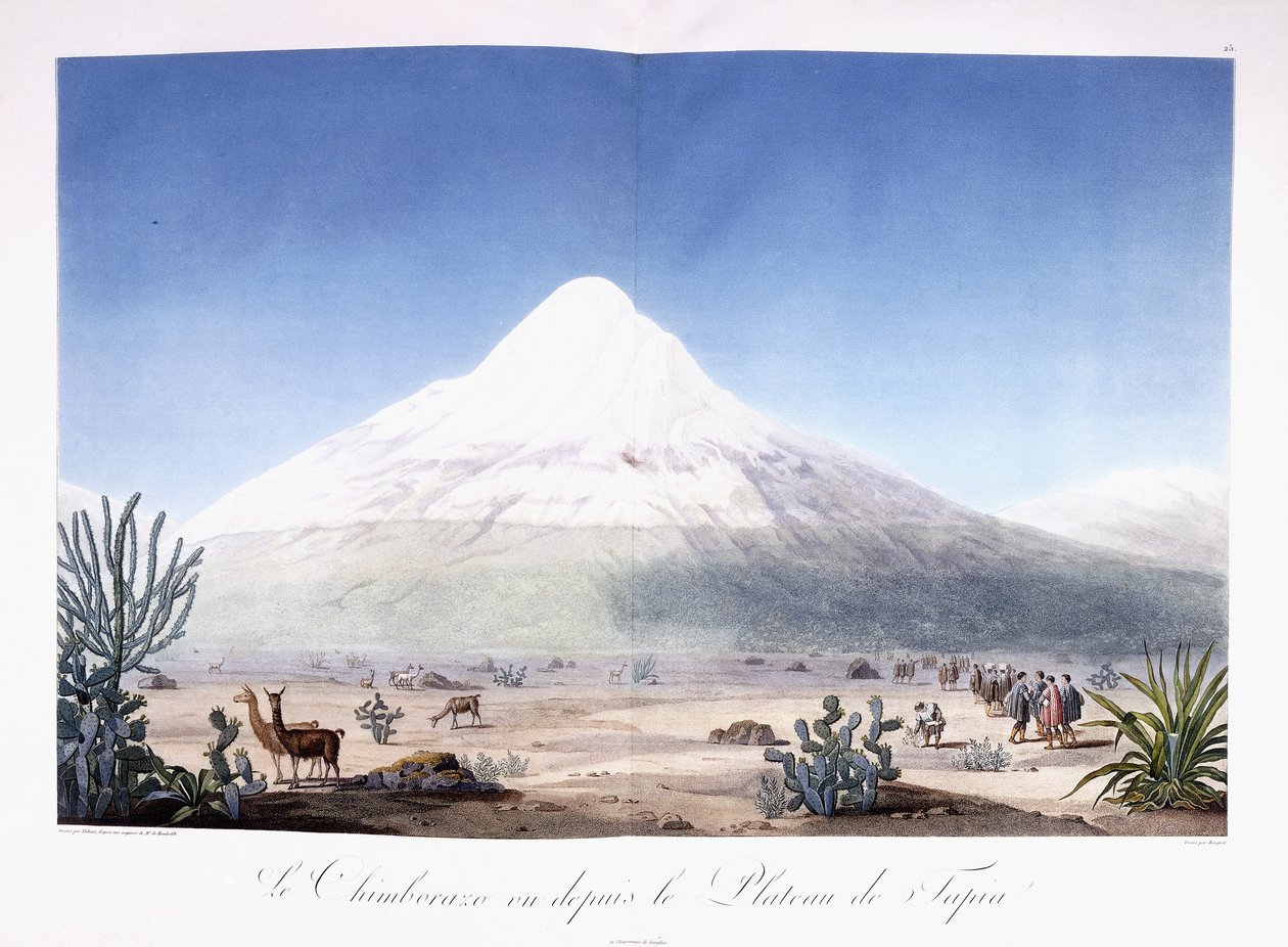 Der Chimborazo vom Plateau de Tapia aus gesehen von Friedrich Alexander Baron von (after) Humboldt