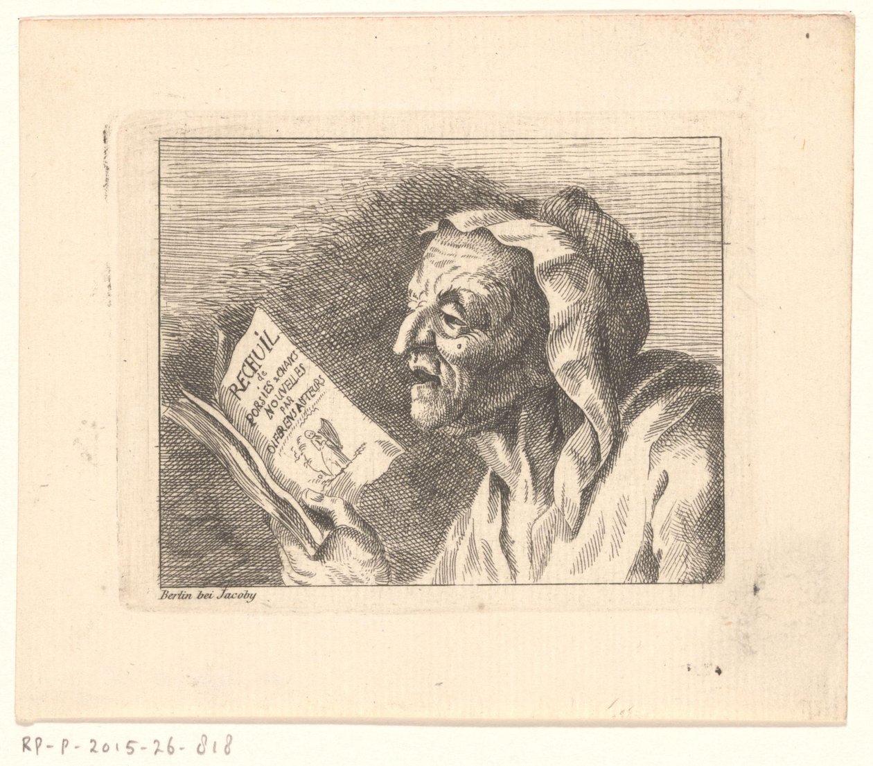 Büste einer alten Frau mit einem Liederbuch in den Händen von Friedrich Christian Gottlieb Geyser (possibly)