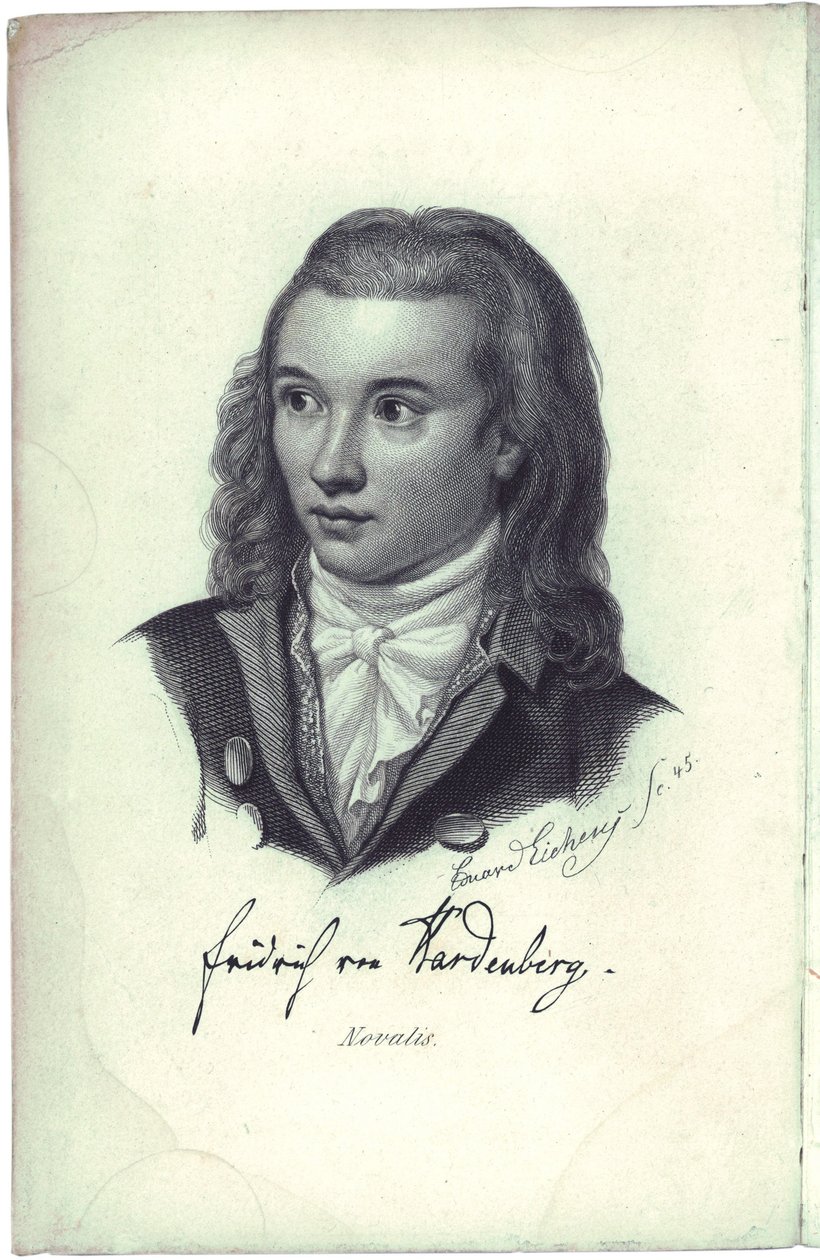 Porträt des Dichters Novalis 1772-1801, 1845 von Friedrich Eduard Eichens