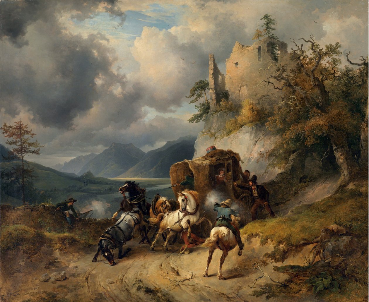 Der Raub von Friedrich Gauermann