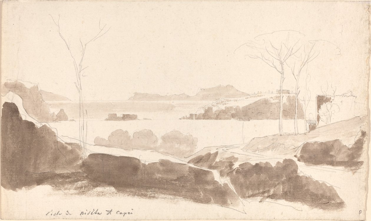 Blick auf die Inseln Nisida und Capri von Friedrich Salathé